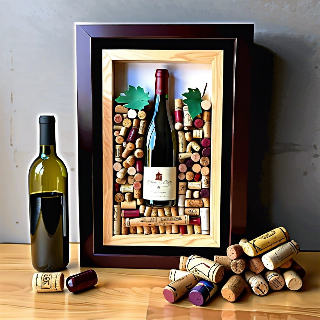 wine corks shadow box