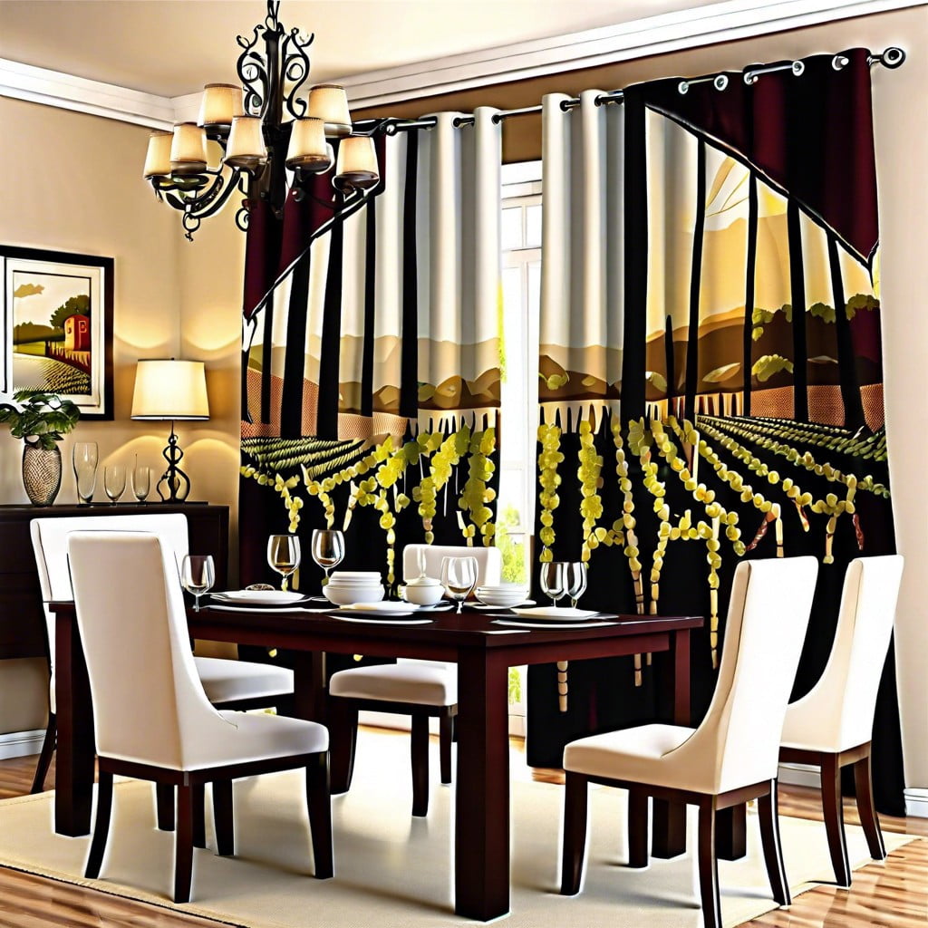 wine themed curtains