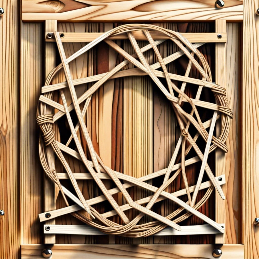 wood string and nail art