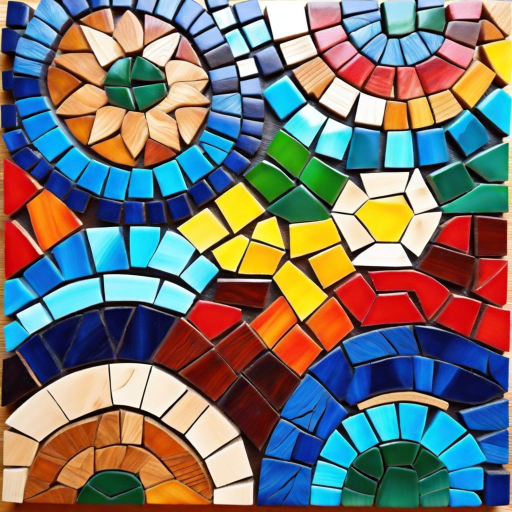 wooden mosaic art