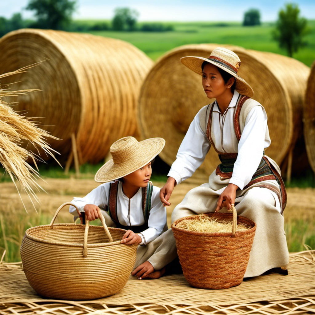 woven straw outfits