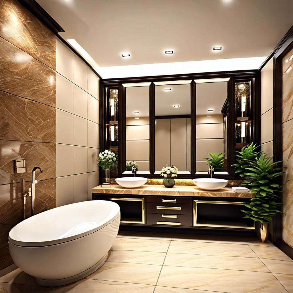 bathroom vanities for luxury pool bathrooms