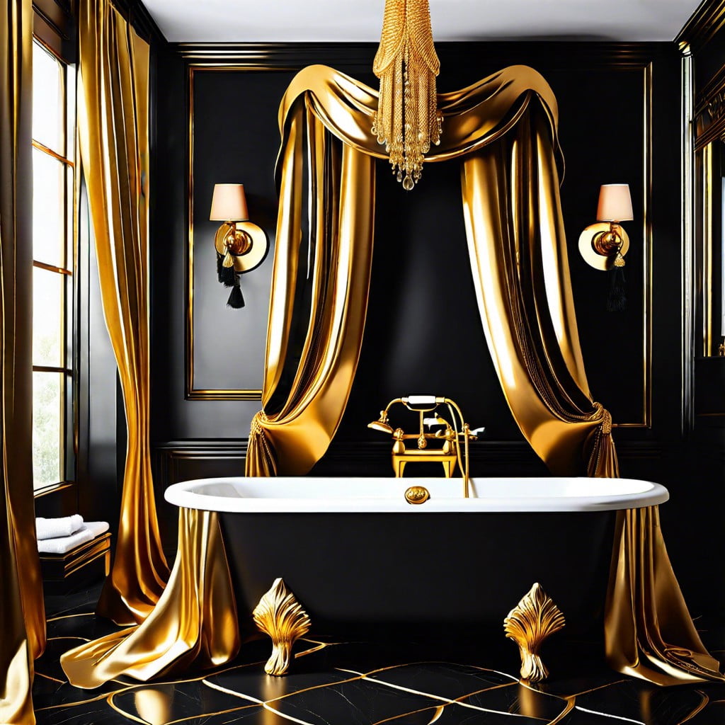 dramatic gold drapes
