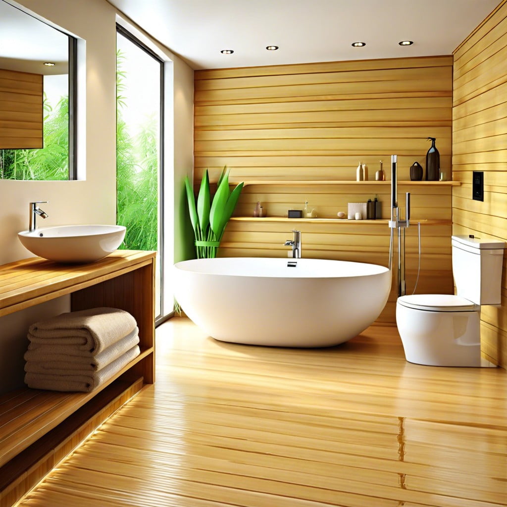 eco friendly bamboo bathroom baseboards