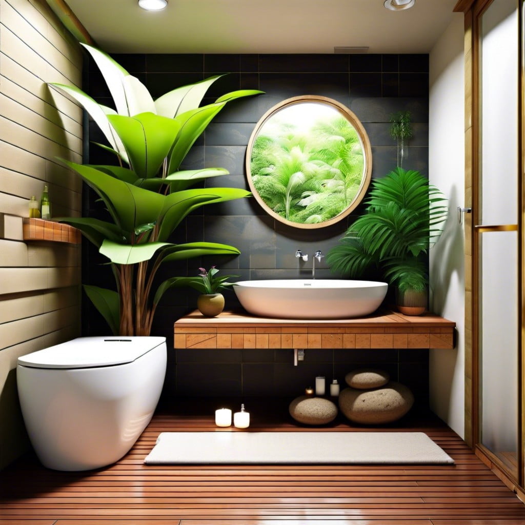 eco friendly poolside bathroom ideas