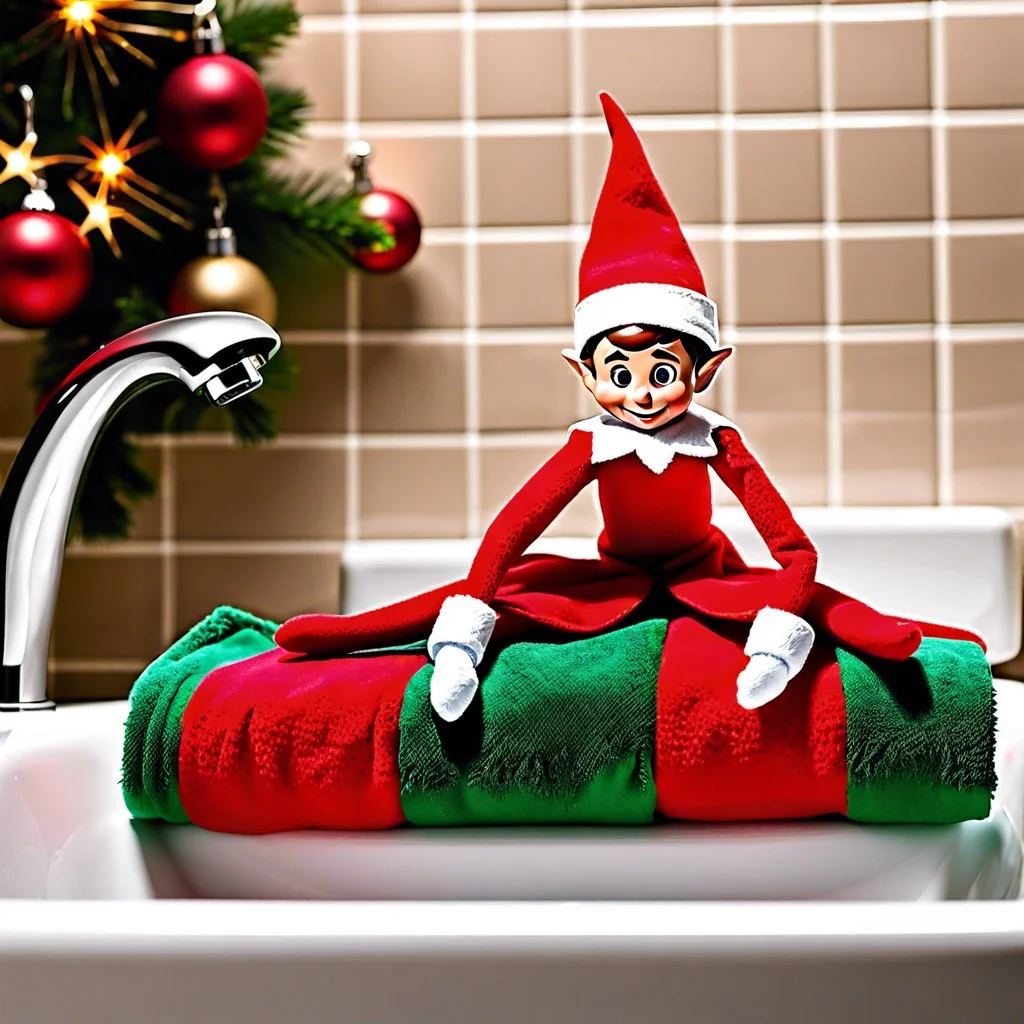 elfs hide amp seek in towel piles