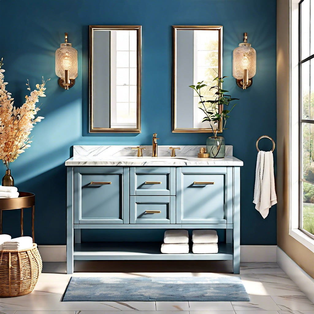 energize your mornings with an agate blue vanity