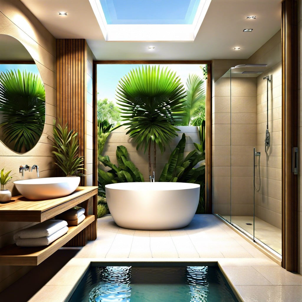 ensuite pool bathroom ideas for privacy