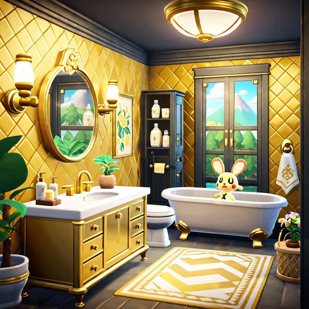 glam gold bathroom