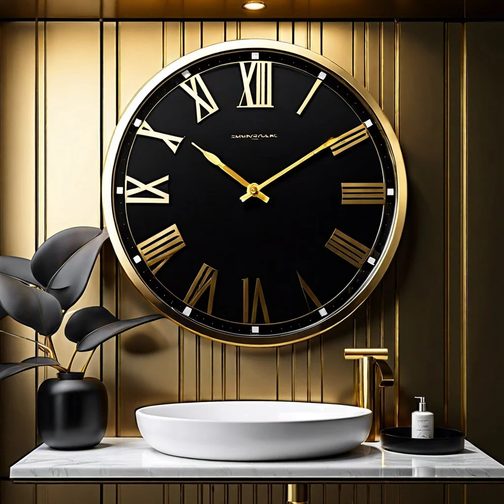 gold face wall clock