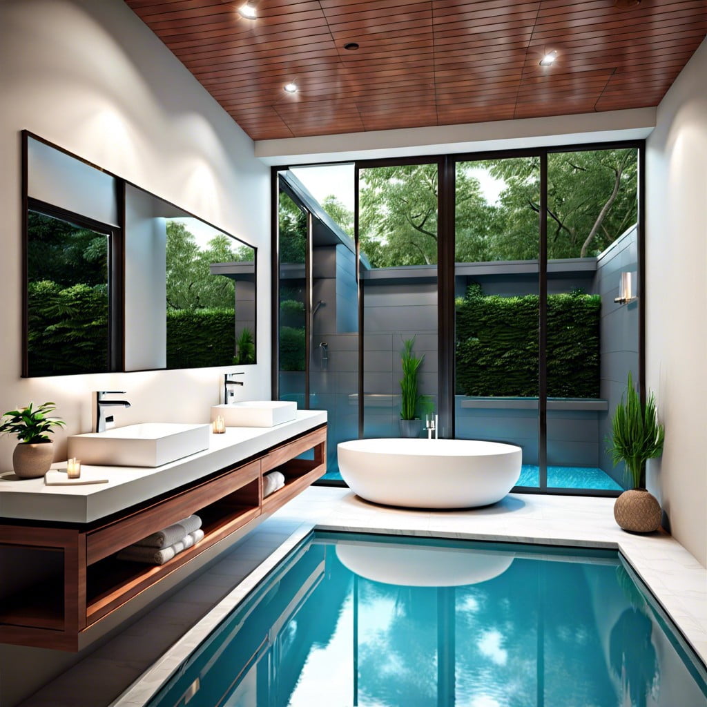 heat resistant materials for pool bathrooms