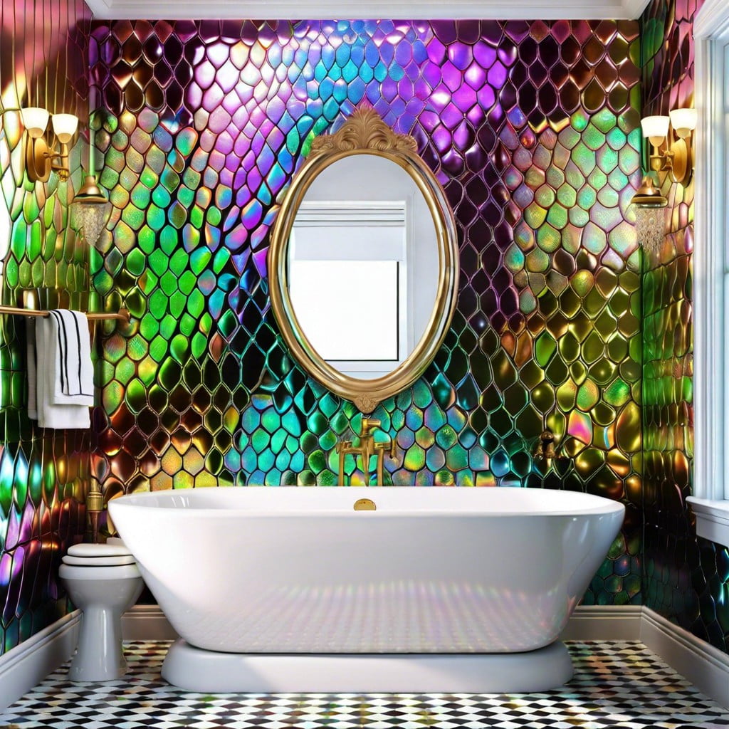 holographic iridescent wallpaper
