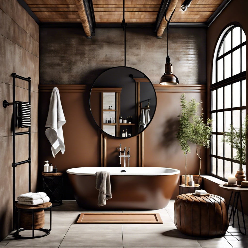 industrial chic with brown tones