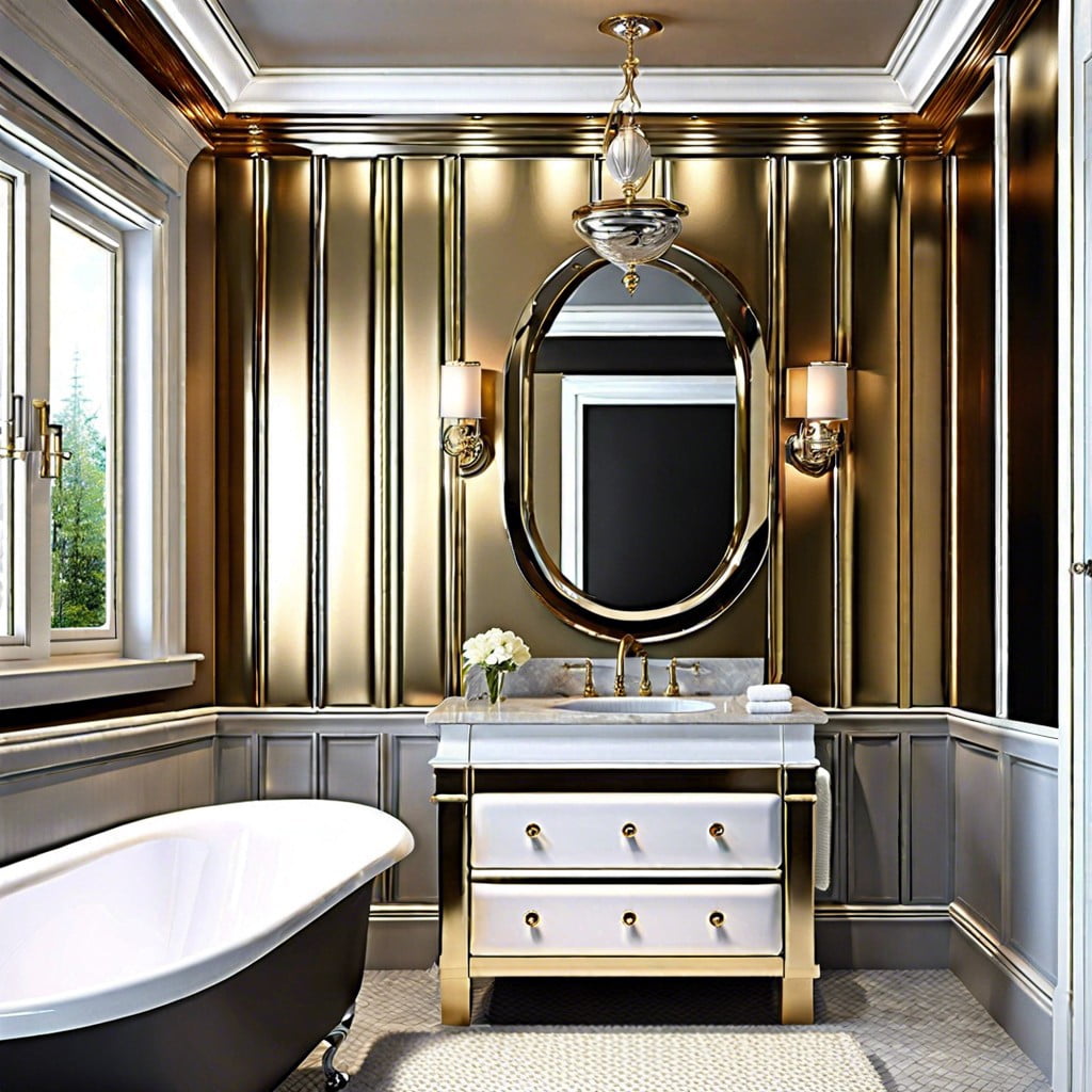 metallic moulding designs for a chic ambiance