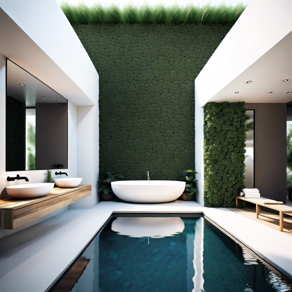 minimalist pool bathroom concepts