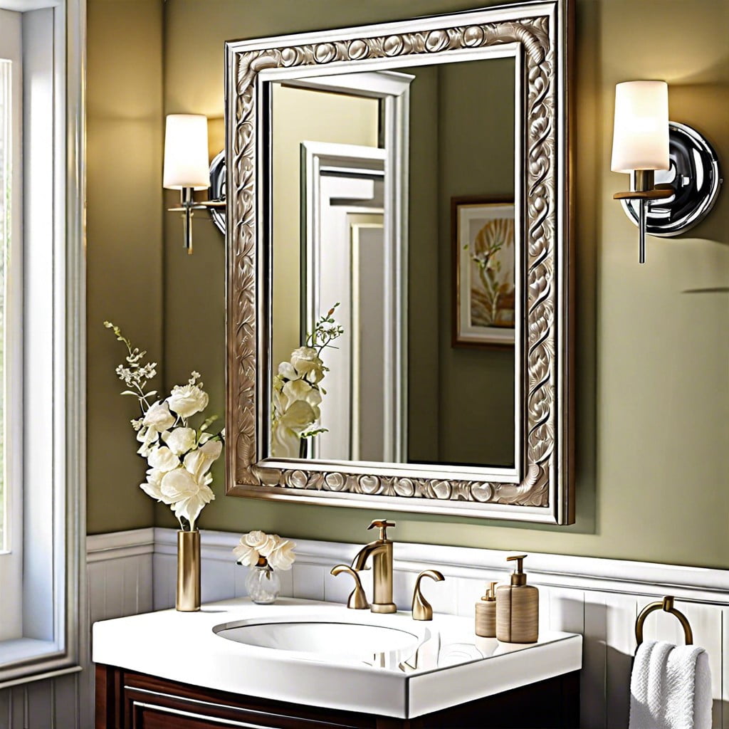 mirror frame moulding ideas for bathrooms