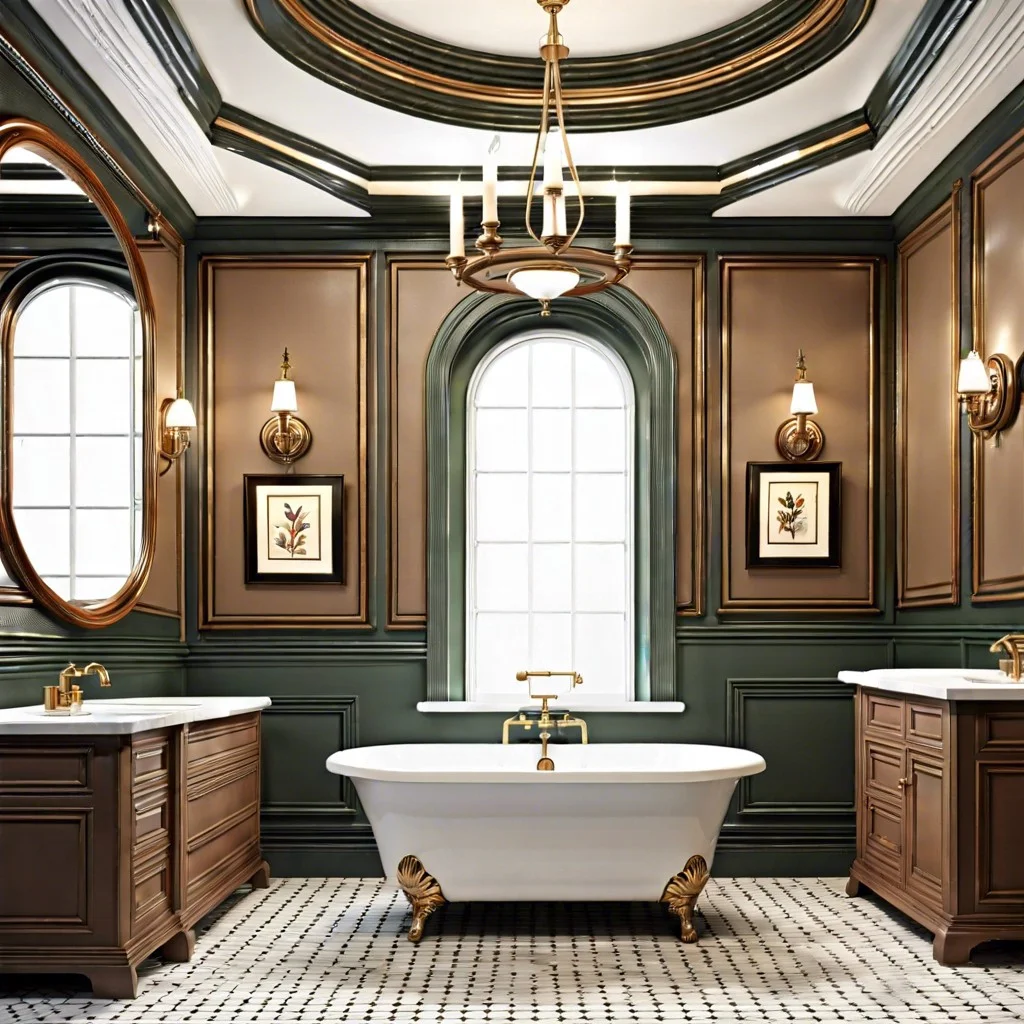 molding ideas for vintage bathroom designs