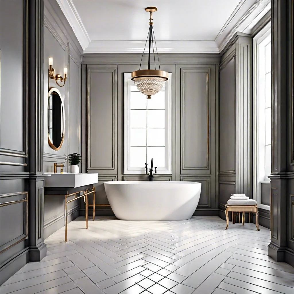 molding options for minimalist bathroom styles