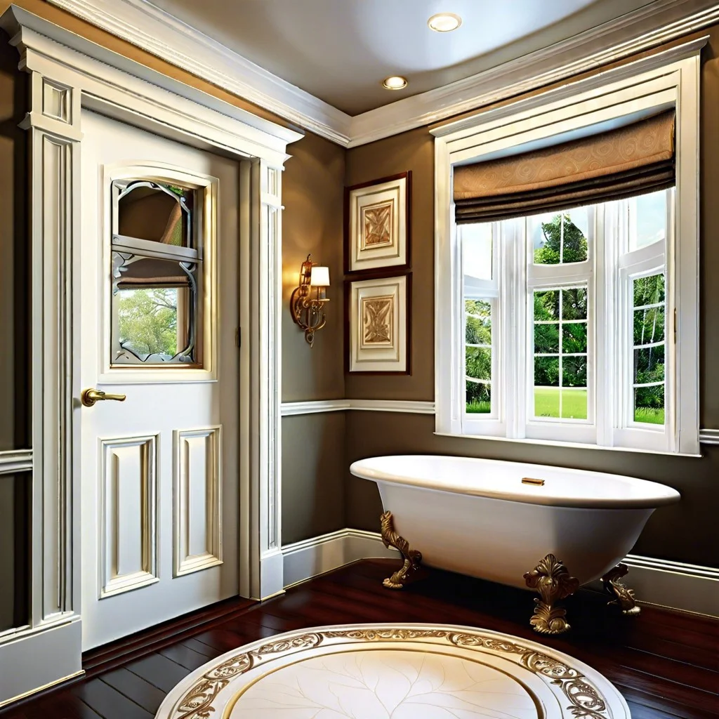 moulding ideas for bathroom door and windows