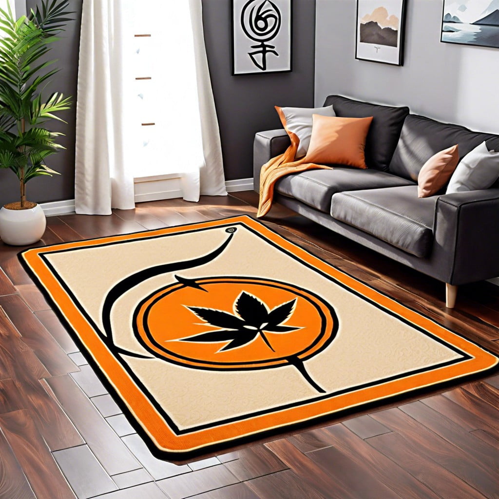 naruto leaf symbol rug