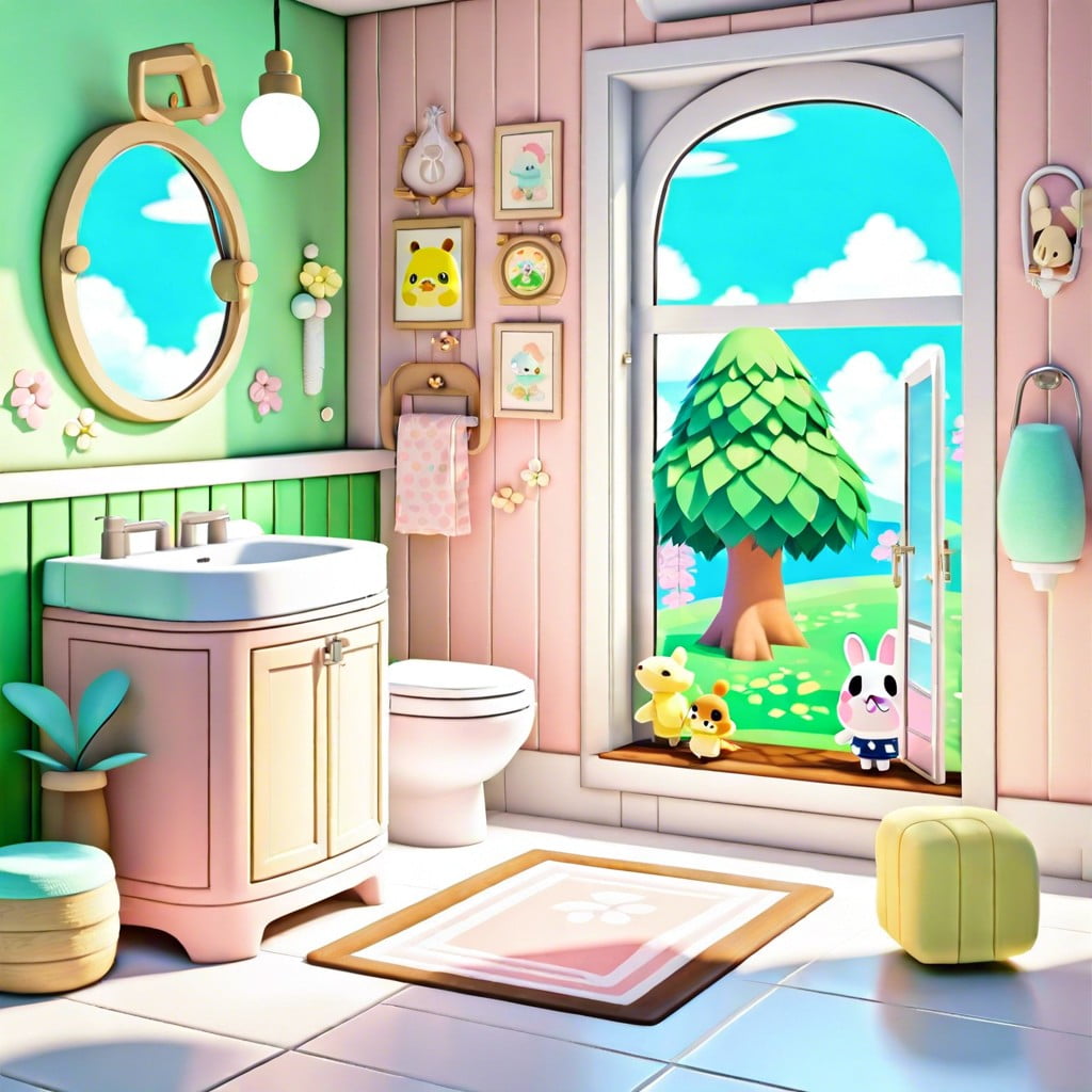 pastel color bathroom