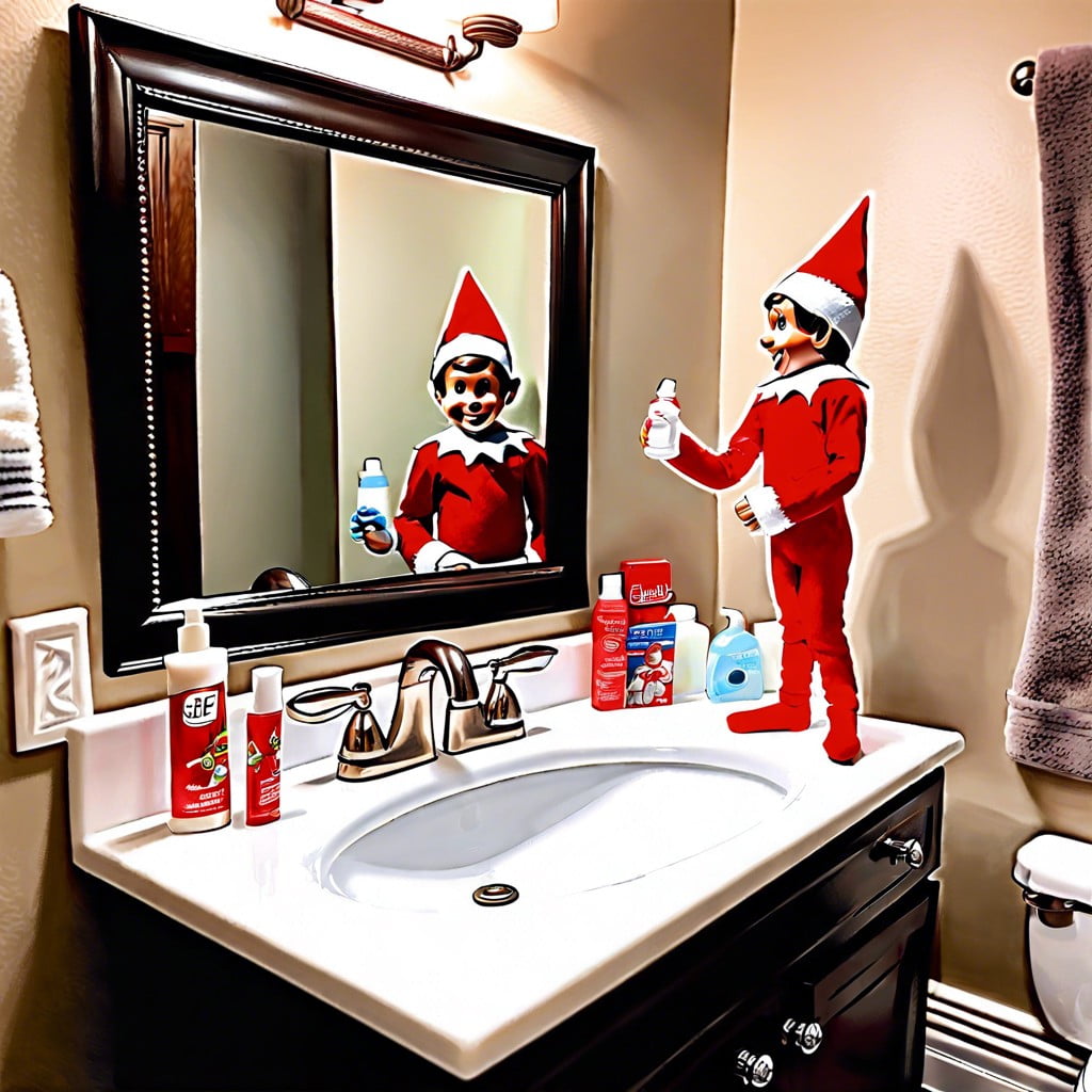prankster elf turns toothpaste red