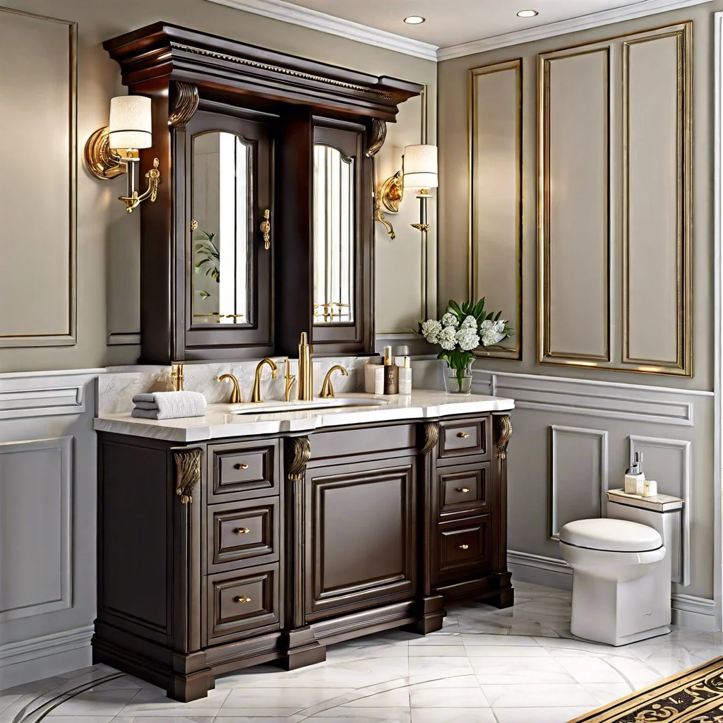 using molding to enhance vanity areas