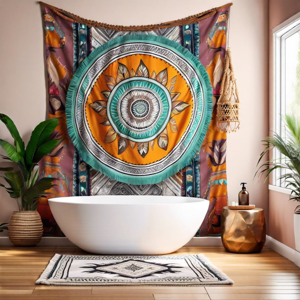 vibrant wall tapestry