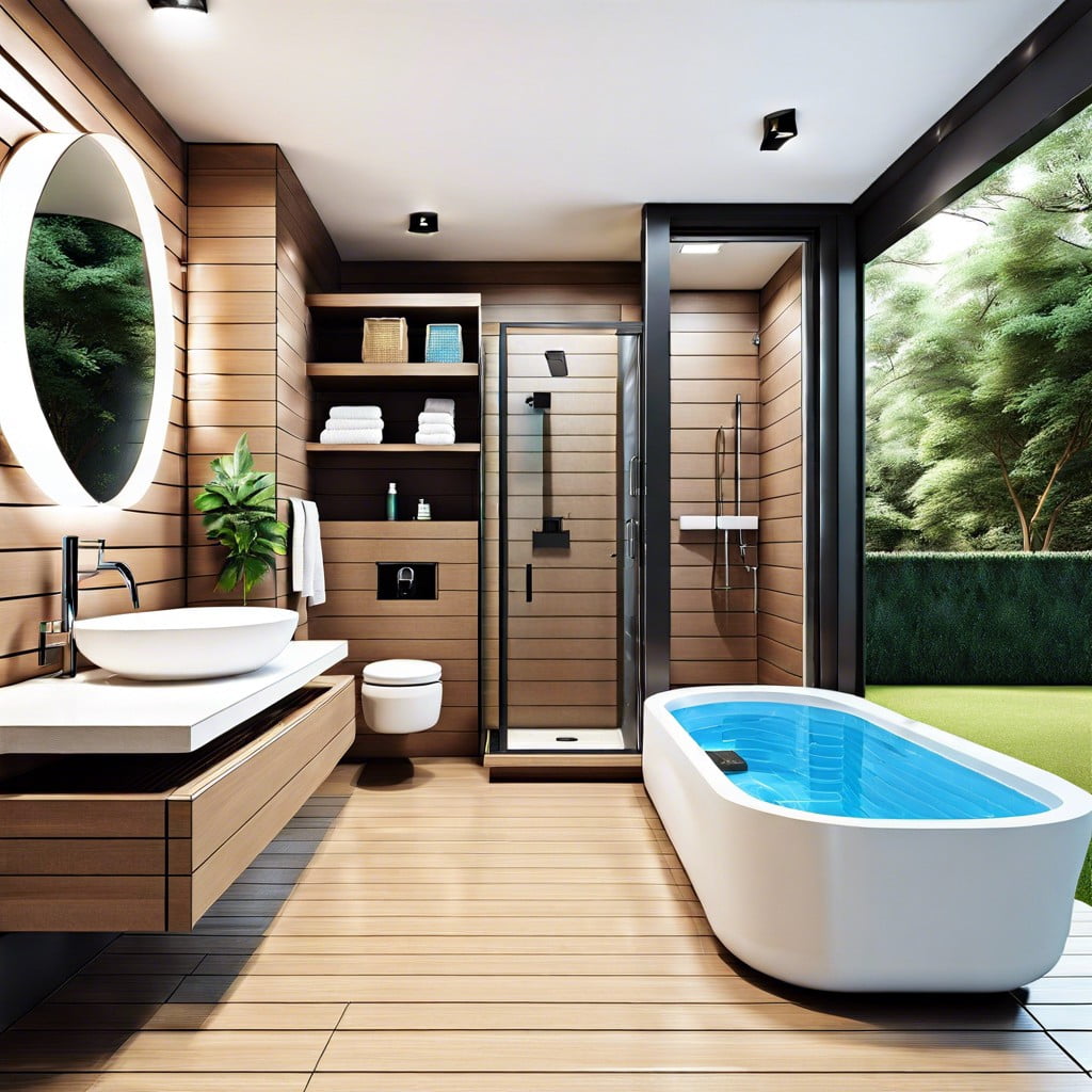 waterproof storage solutions for pool bathrooms