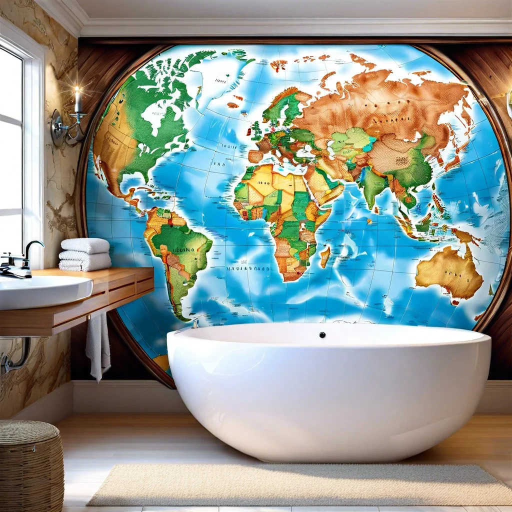 world map wall decor