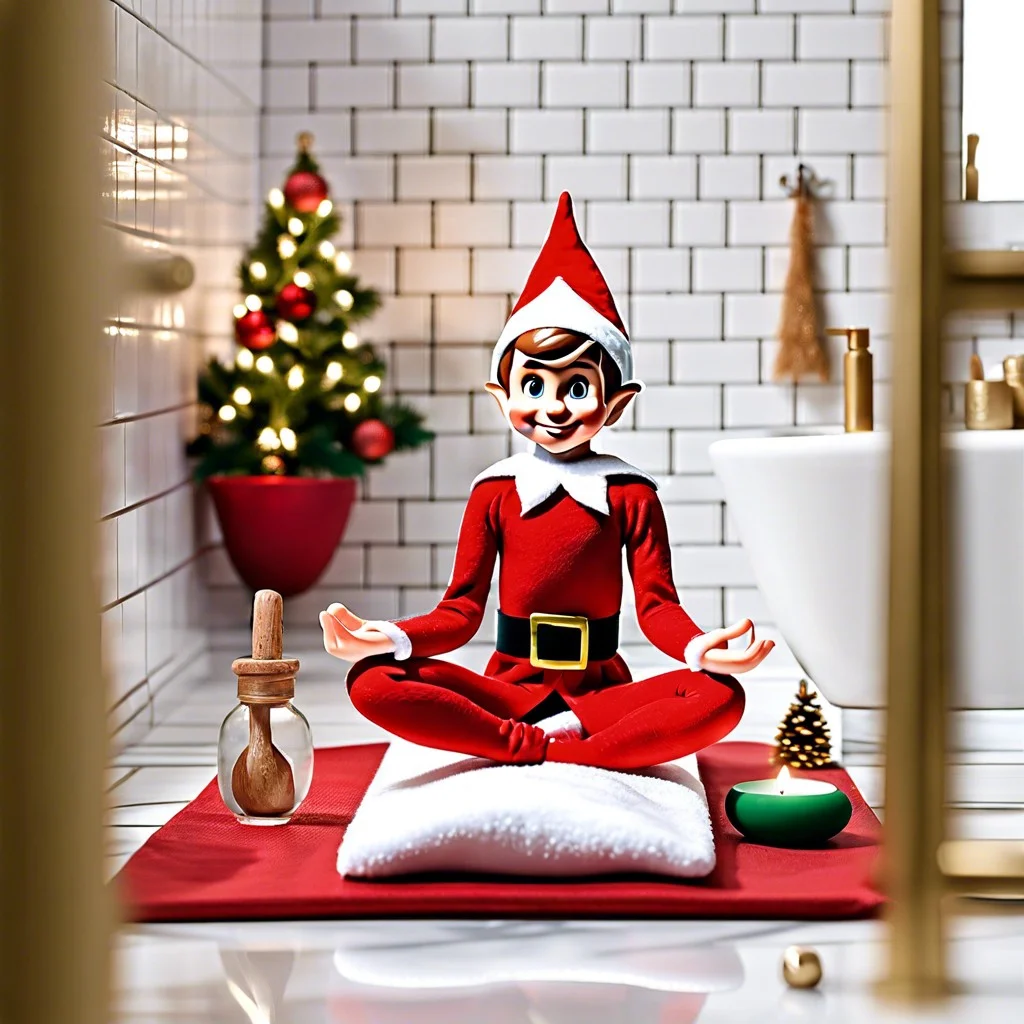 yoga session with the shelf elf