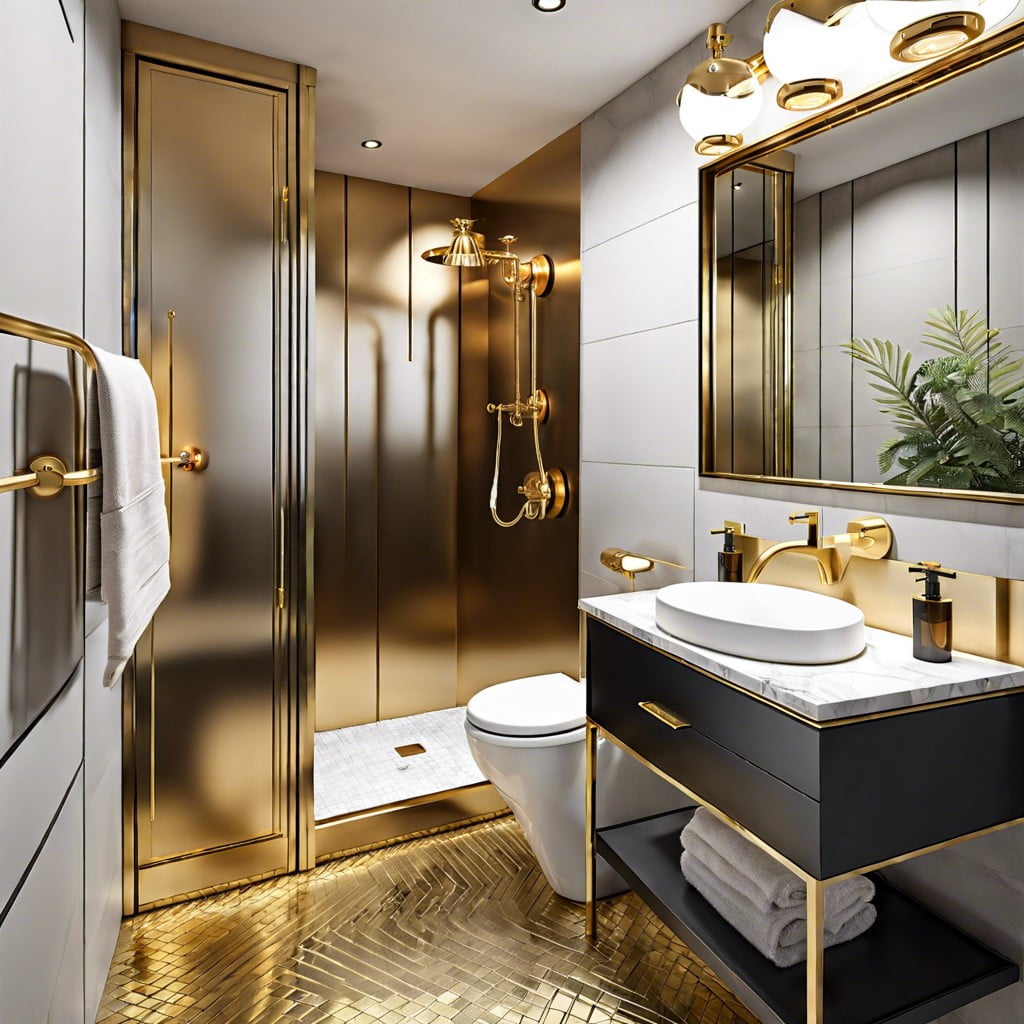 brass and gold fixtures