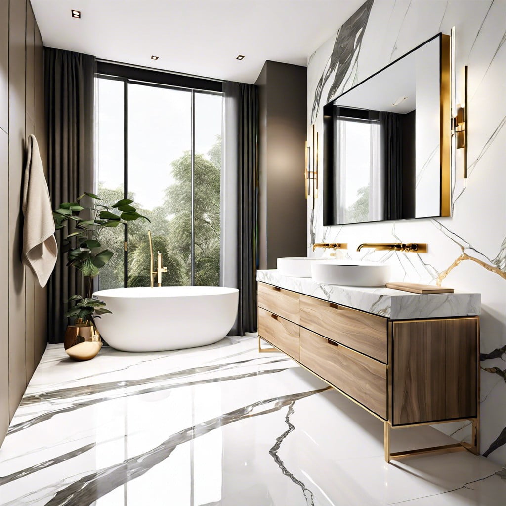 calacatta gold marble the perfect choice for a minimalist bathroom