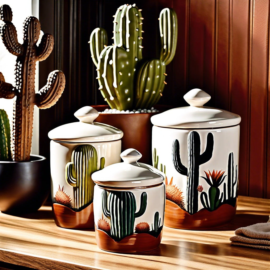 ceramic cacti canister set