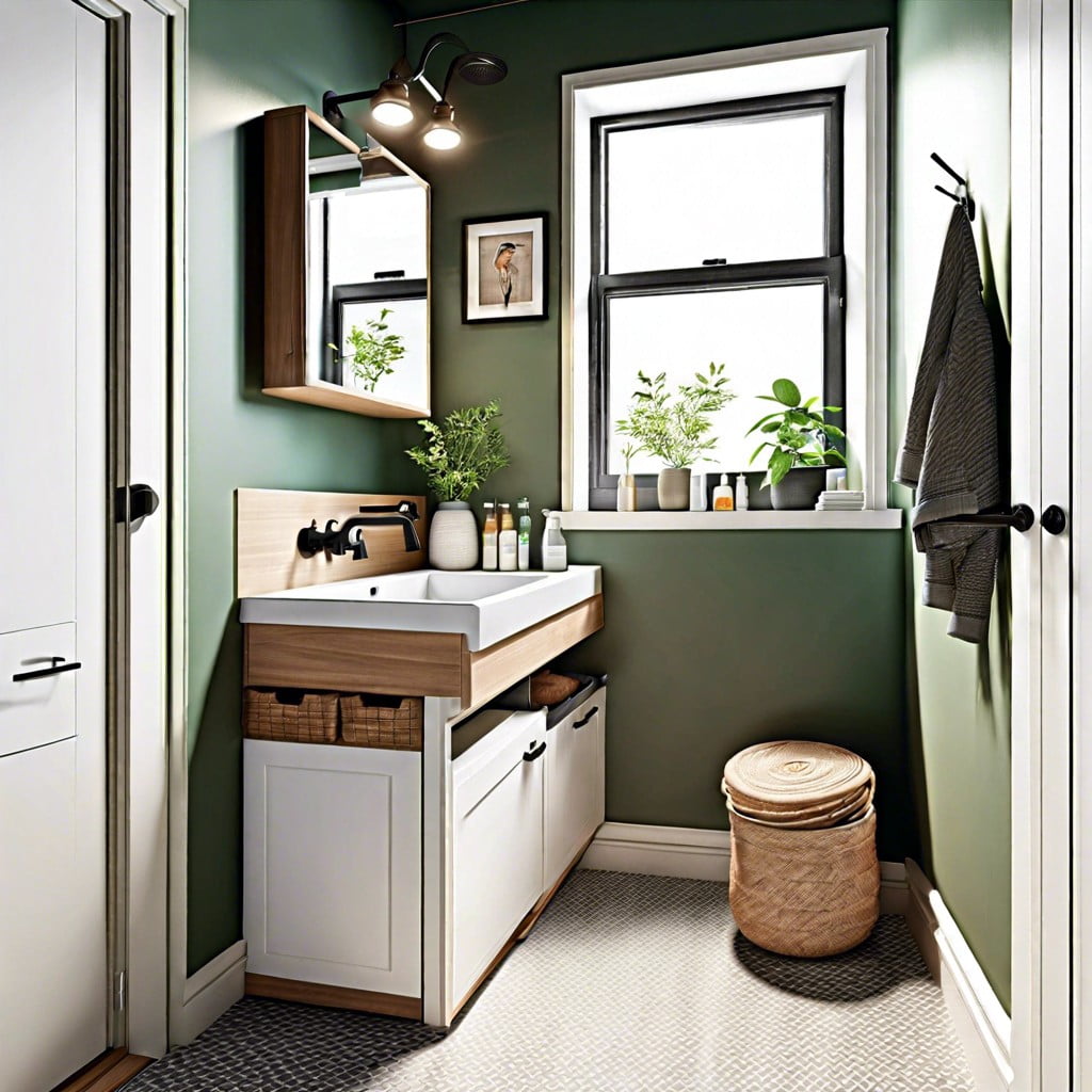 compact sink designs for combined bathroom laundry spaces
