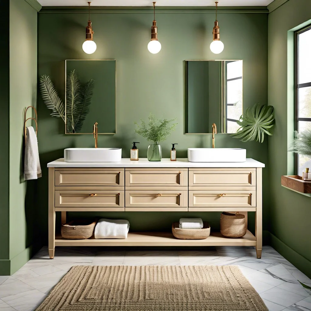 consider a sage green vanity