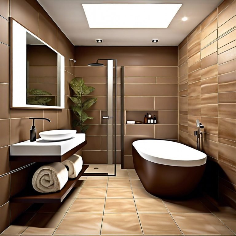 30 Brown Tile Bathroom Ideas for a Stylish Remodel