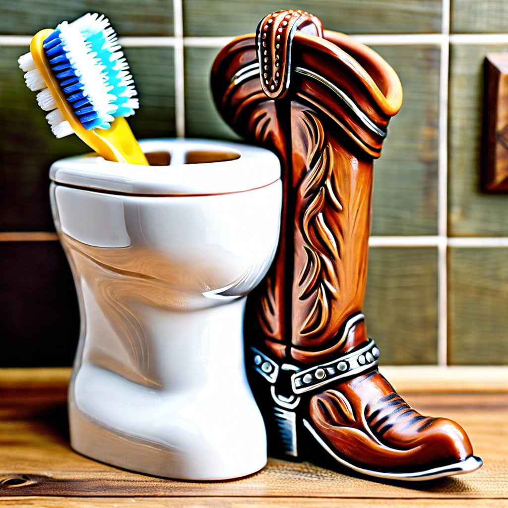 cowboy boot toothbrush holder