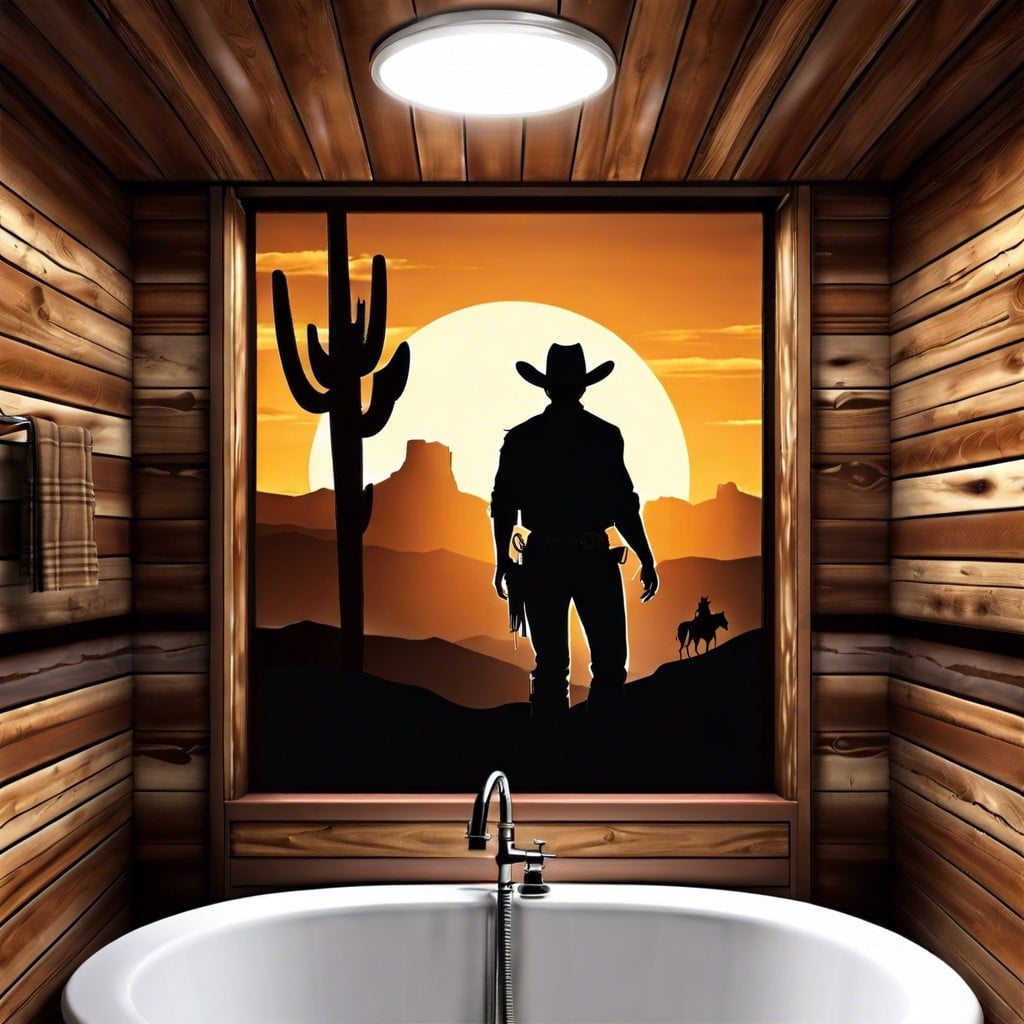 cowboy silhouette shower enclosure