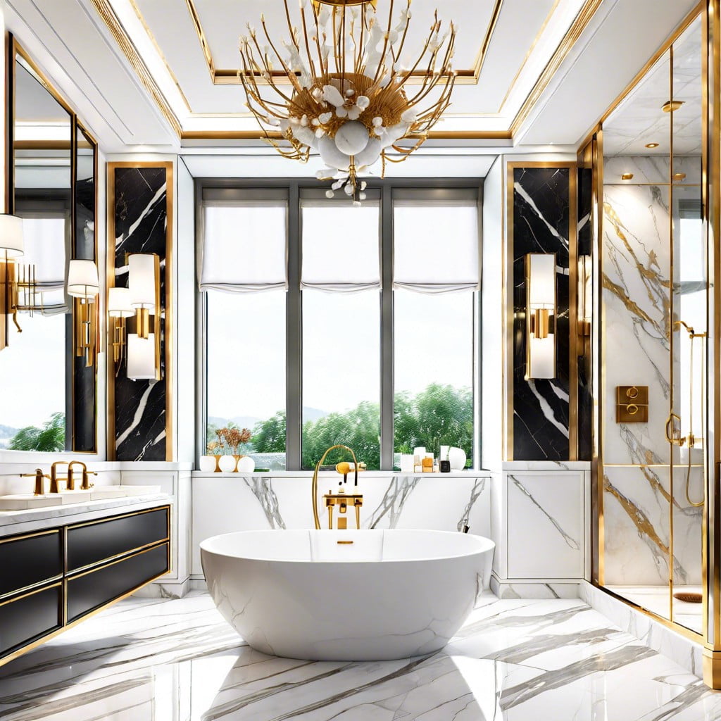 creating a dramatic bathroom with calacatta gold veins