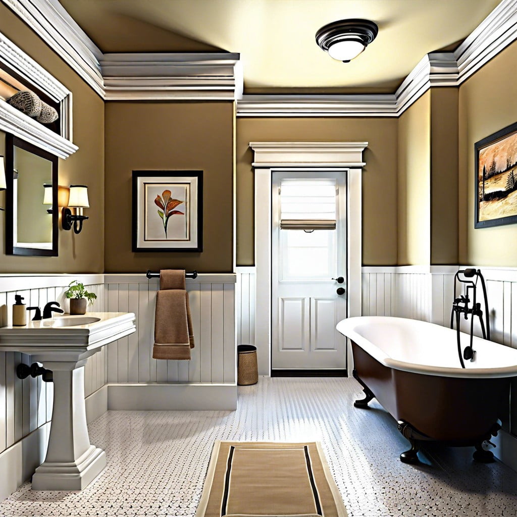 crown molding for small bathrooms