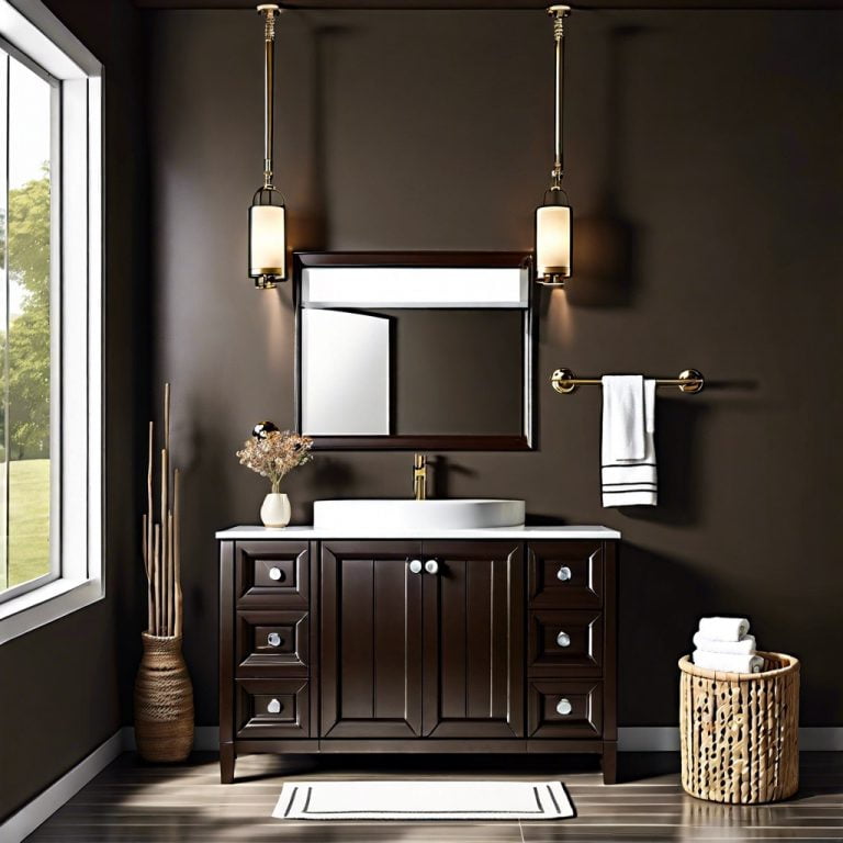 21 Dark Brown Vanity Bathroom Ideas for a Classy Aesthetic