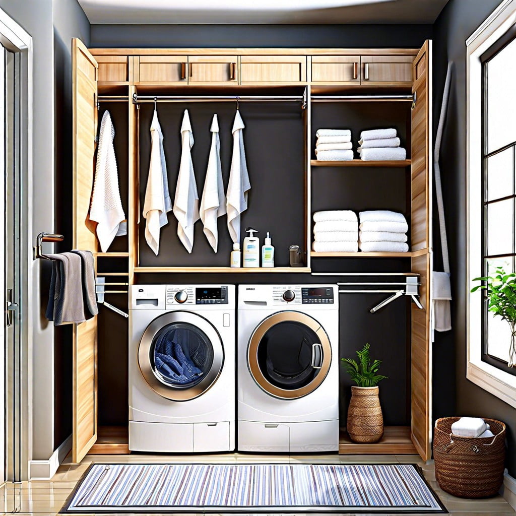drying rack solutions for bathroom laundry combos
