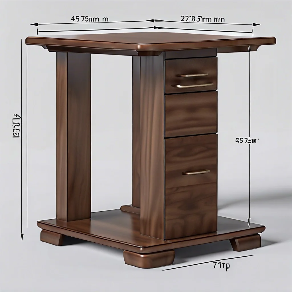 end table depth