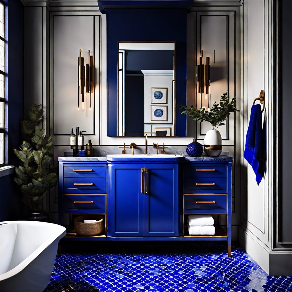 experiment with cobalt blue accents