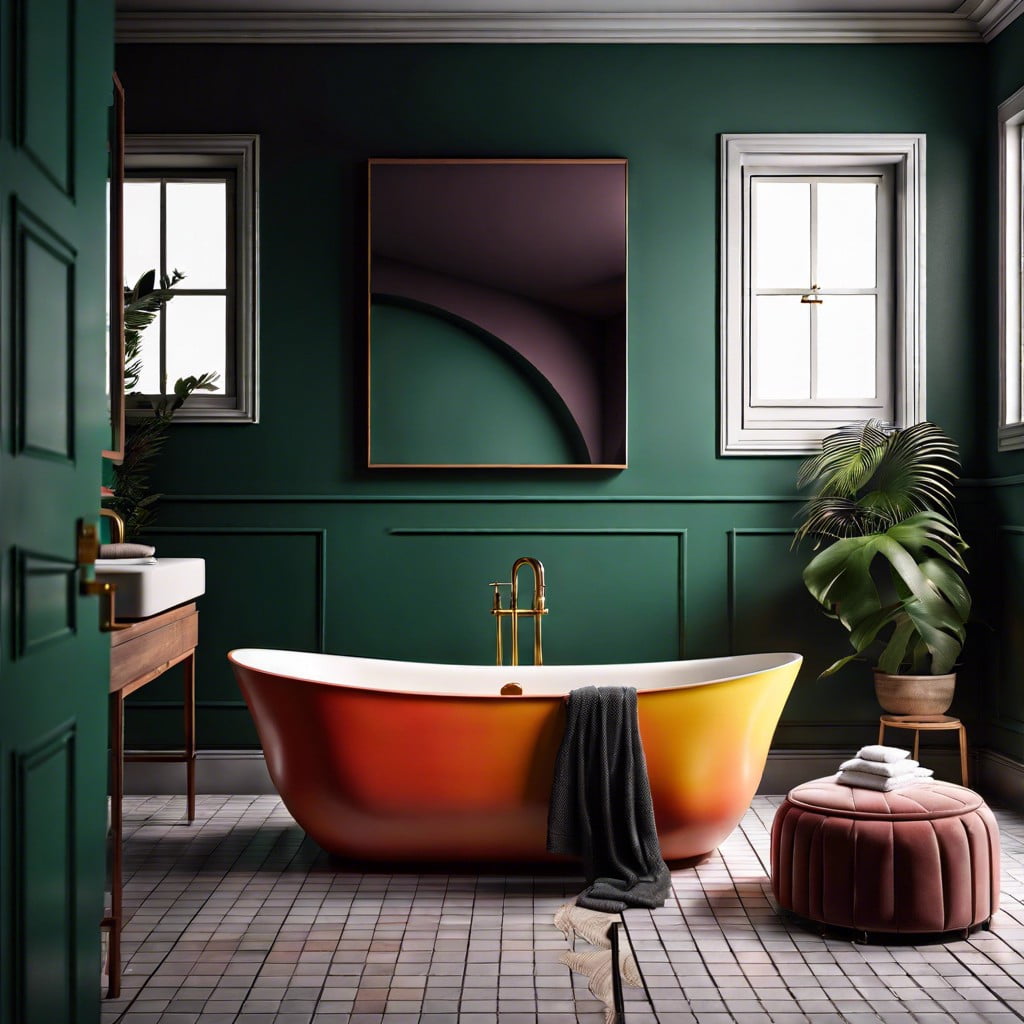 experiment with colored bathtubs