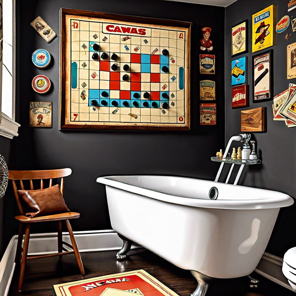 game themed decor utilize vintage board games as wall decor