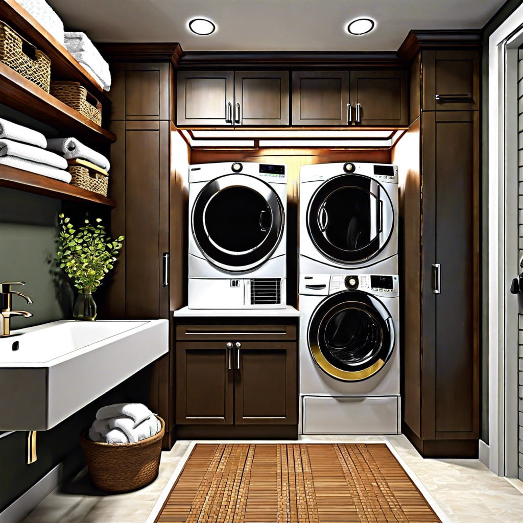 ideas for energy efficient designs of bathroom laundry room combos