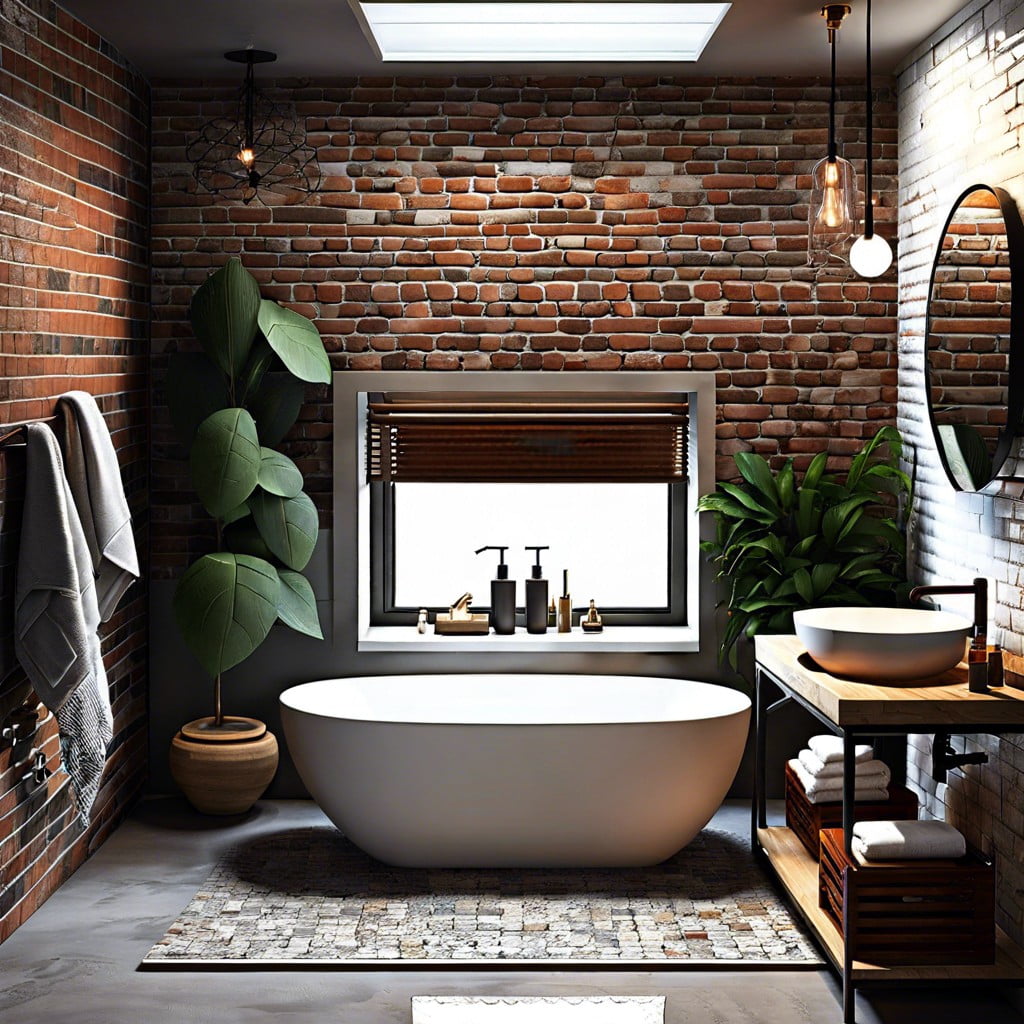 include exposed brick accents