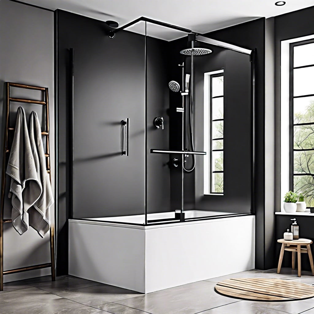 install black frameless shower screen